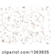 Poster, Art Print Of Christmas Winter Background Of Snowflakes