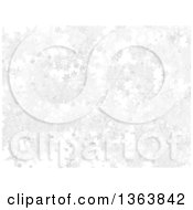 Clipart Of A Christmas Winter Background Of Icy Snowflakes Royalty Free Vector Illustration by vectorace