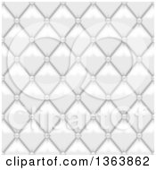 Poster, Art Print Of Seamless Background Of White Leather Upholstery