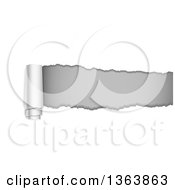 Poster, Art Print Of Background Of Torn Curnling Paper Revealing Silver