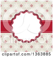 Poster, Art Print Of Christmas Frame With Retro Snowflakes And Text Space