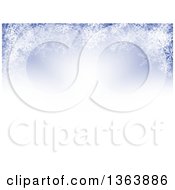 Poster, Art Print Of Blue Christmas Winter Background Of Snowflakes And Text Space