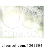 Poster, Art Print Of Clipart Of A  Christmas Winter Background Of Snowflakes And Text Space Royalty Free Vector Illustration