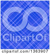 Poster, Art Print Of Background Of Diagonal Blue Plaid