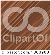 Clipart Of A Background Of Diagonal Brown Stripes Royalty Free Vector Illustration
