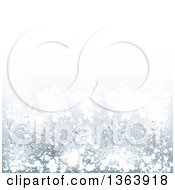 Clipart Of A Background Of Snow And Sparkles Royalty Free Vector Illustration