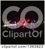 Poster, Art Print Of Background Of Colorful Sparkly Lights On Black