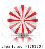 Poster, Art Print Of 3d Round Peppermint Candy