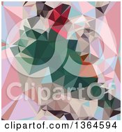 Poster, Art Print Of Charm Pink Low Poly Abstract Geometric Background