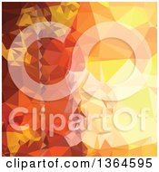 Poster, Art Print Of Deep Saffron Orange Low Poly Abstract Geometric Background