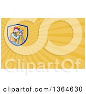 Clipart Of A Retro Cartoon White Male Surveyor Using A Theodolite In A Circle And Blue Rays Background Or Business Card Design Royalty Free Illustration by patrimonio