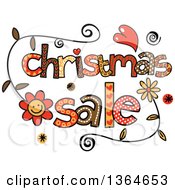 Colorful Sketched Christmas Sale Word Art