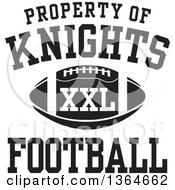 Poster, Art Print Of Black And White Property Of Knights Football Xxl Design