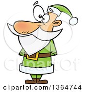 Poster, Art Print Of Christmas Santa Claus Standing In A Green Suit