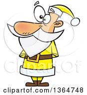 Poster, Art Print Of Christmas Santa Claus Standing In A Yellow Suit