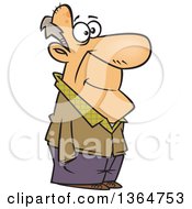 Poster, Art Print Of Happy Senior Caucasian Man Standing With His Hands In His Pockets