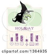 Poster, Art Print Of Halloween Ugly Warty Witch Holiday Schedule Design