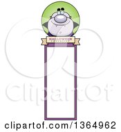 Clipart Of A Purple Halloween Vampire Bookmark Royalty Free Vector Illustration