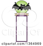 Poster, Art Print Of Halloween Flying Bat Bookmark