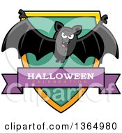 Poster, Art Print Of Halloween Vampire Bat Halloween Celebration Shield