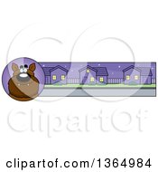 Clipart Of A Halloween Werewolf Banner Or Border Royalty Free Vector Illustration by Cory Thoman