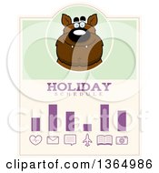 Clipart Of A Halloween Werewolf Holiday Schedule Design Royalty Free Vector Illustration by Cory Thoman