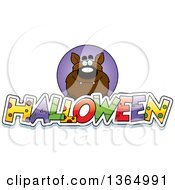 Poster, Art Print Of Werewolf Over Halloween Text