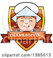 Poster, Art Print Of Happy Thanksgiving Pilgrim Girl Thanksgiving Holiday Shield