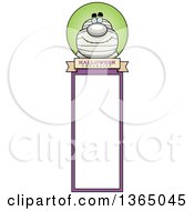 Clipart Of A Halloween Mummy Bookmark Royalty Free Vector Illustration