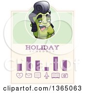 Clipart Of A Halloween Frankenstein Singer Holiday Schedule Design Royalty Free Vector Illustration