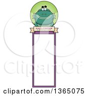 Clipart Of A Halloween Swamp Creature Bookmark Royalty Free Vector Illustration