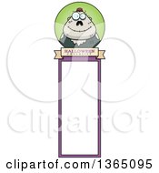 Clipart Of A Halloween Zombie Bookmark Royalty Free Vector Illustration