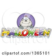 Clipart Of A Zombie Over Halloween Text Royalty Free Vector Illustration