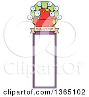 Clipart Of A Red And Green Halloween Monster Bookmark Royalty Free Vector Illustration