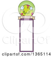 Poster, Art Print Of Green Spotted Halloween Monster Bookmark