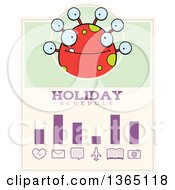 Clipart Of A Red Spotted Halloween Monster Holiday Schedule Design Royalty Free Vector Illustration