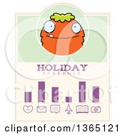 Clipart Of A Green And Orange Halloween Monster Holiday Schedule Design Royalty Free Vector Illustration