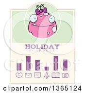 Clipart Of A Pink Girly Halloween Monster Holiday Schedule Design Royalty Free Vector Illustration