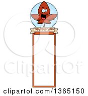 Clipart Of A Red Fall Autumn Leaf Character Bookmark Royalty Free Vector Illustration