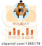 Poster, Art Print Of Roasted Thanksgiving Turkey Character Holiday Schedule Design