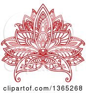 Poster, Art Print Of Red Henna Lotus Flower