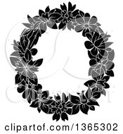 Poster, Art Print Of Black And White Floral Lowercase Alphabet Letter O