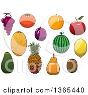 Poster, Art Print Of Melons And Fruits
