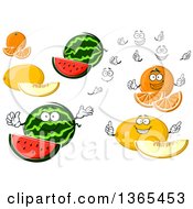 Poster, Art Print Of Oranges And Melons