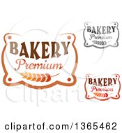 Clipart Of Bakery Wheat Designs Royalty Free Vector Illustration