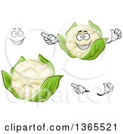 Poster, Art Print Of Cartoon Face Hands And Cauliflower