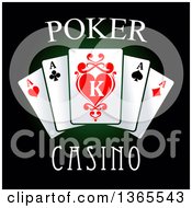 Clipart Of A Poker Casino Design With Playing Cards Royalty Free Vector Illustration