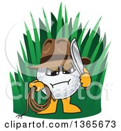 Poster, Art Print Of Out Of Bounds Golf Ball Sports Mascot Character Explorer