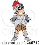 Poster, Art Print Of Cartoon Happy Grinning Armored Knight Standing With Hands On His Hips