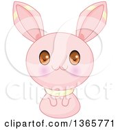 Poster, Art Print Of Cute Pink Bunny Rabbit Creature